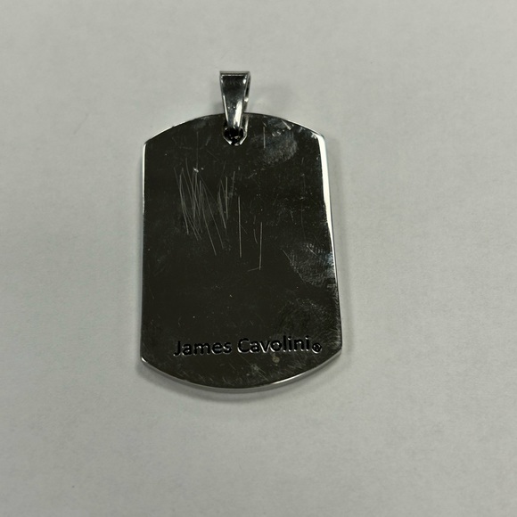 James Cavolini Dog Tag Mens Pendant Sample - Picture 1 of 5